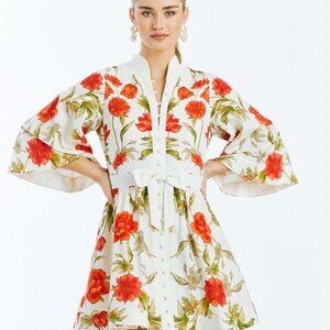 NWT Mestiza New York Carmen Floral Tie-Waist Mini Dress